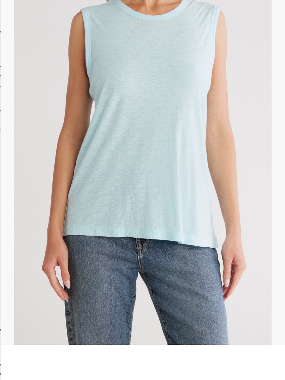 James Perse Muscle Tee Shirt Taffy Blue  size 2 JP medium.